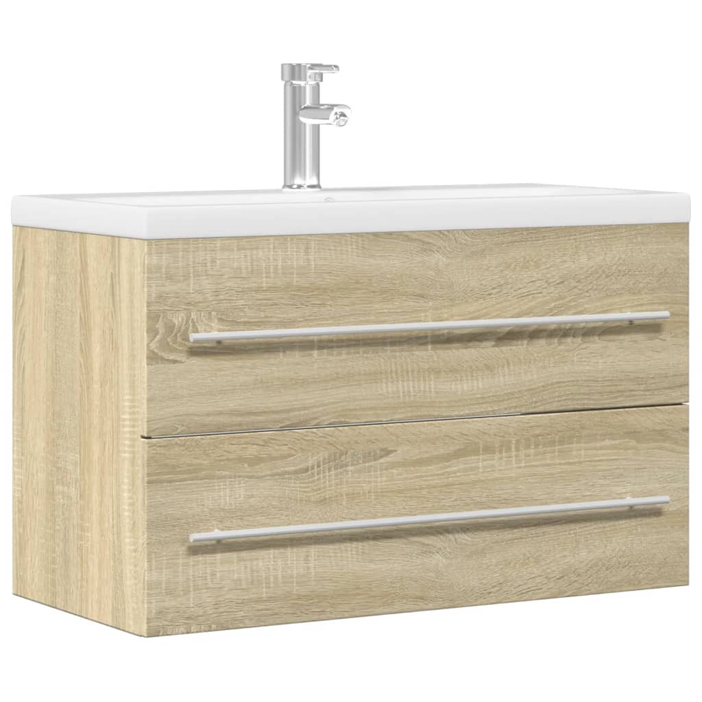 vidaXL Sink Cabinet Old Wood 80x38.5x48 cm Engineered Wood