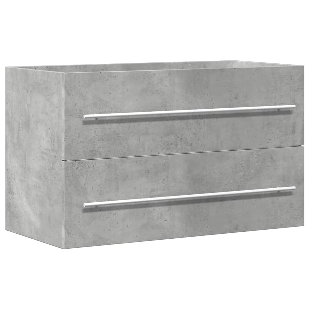 vidaXL Sink Cabinet Concrete Grey 80x38.5x48 cm Engineered Wood