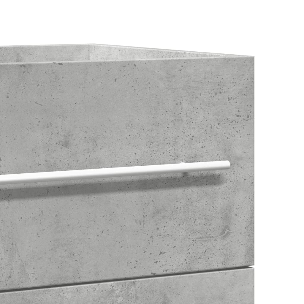 vidaXL Sink Cabinet Concrete Grey 80x38,5x48 cm Engineered Wood