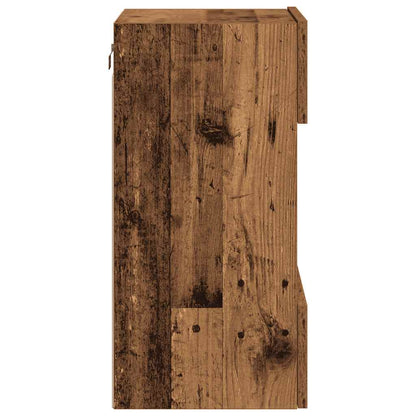 vidaXL Wall Cabinets with LED Lights for TV 2 pcs Old Wood 40x30x60,5 cm