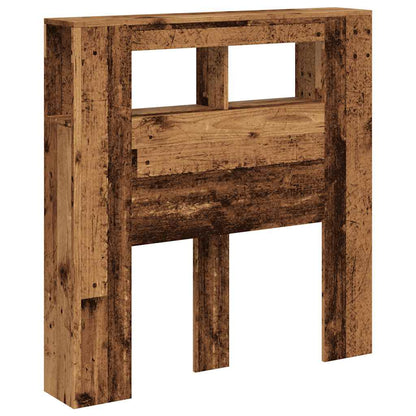 vidaXL LED Headboard Old Wood 100x18,5x103,5 cm Engineered Wood
