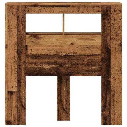 vidaXL LED Headboard Old Wood 100x18,5x103,5 cm Engineered Wood