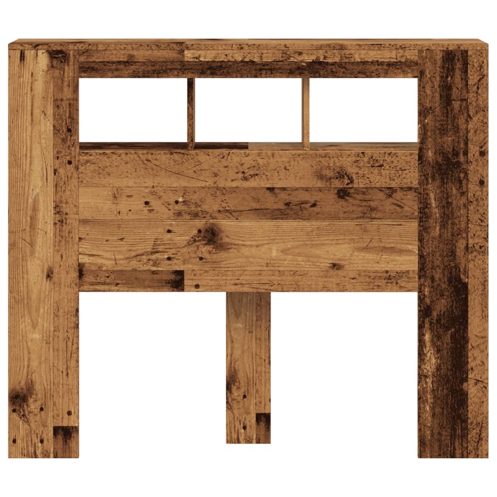 vidaXL LED Headboard Old Wood 120x18.5x103.5 cm Engineered Wood