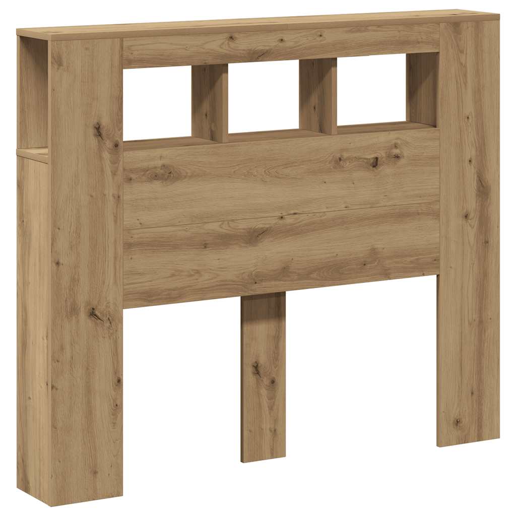 vidaXL LED Headboard Artisan Oak 120x18,5x103,5 cm Engineered Wood
