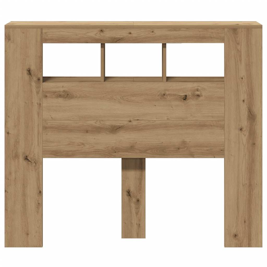 vidaXL LED Headboard Artisan Oak 120x18,5x103,5 cm Engineered Wood
