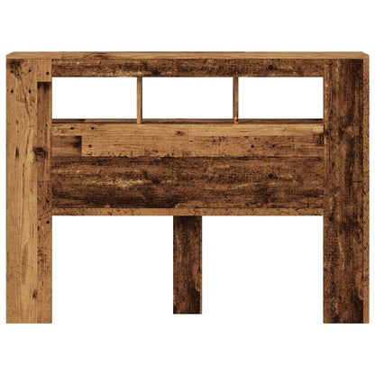vidaXL LED Headboard Old Wood 140x18,5x103,5 cm Engineered Wood