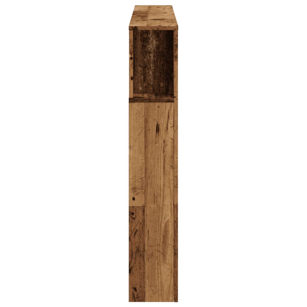 vidaXL LED Headboard Old Wood 140x18,5x103,5 cm Engineered Wood