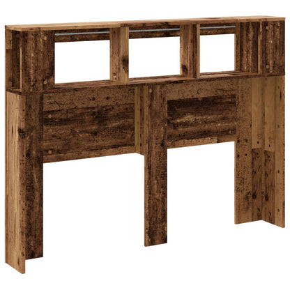 vidaXL LED Headboard Old Wood 140x18,5x103,5 cm Engineered Wood