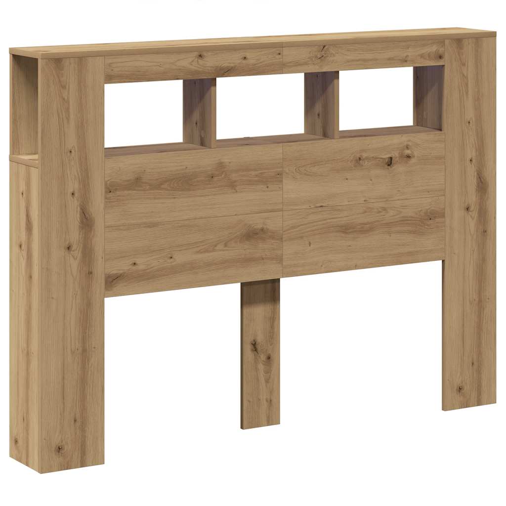 vidaXL LED Headboard Artisan Oak 140x18,5x103,5 cm Engineered Wood