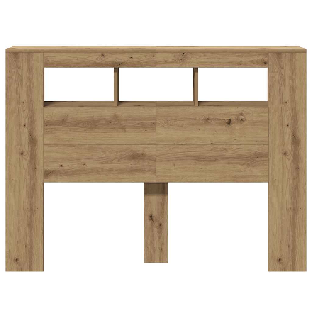 vidaXL LED Headboard Artisan Oak 140x18,5x103,5 cm Engineered Wood