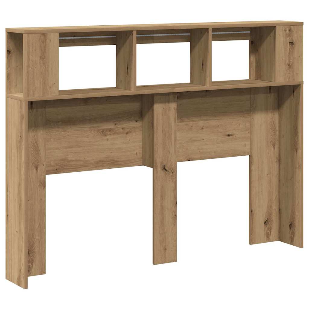 vidaXL LED Headboard Artisan Oak 140x18,5x103,5 cm Engineered Wood