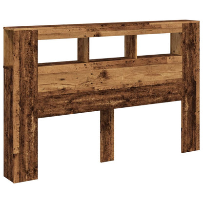 vidaXL LED Headboard Old Wood 160x18,5x103,5 cm Engineered Wood