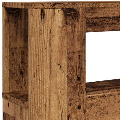 vidaXL LED Headboard Old Wood 160x18,5x103,5 cm Engineered Wood
