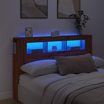 vidaXL LED Headboard Artisan Oak 160x18,5x103,5 cm Engineered Wood