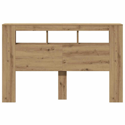 vidaXL LED Headboard Artisan Oak 160x18,5x103,5 cm Engineered Wood