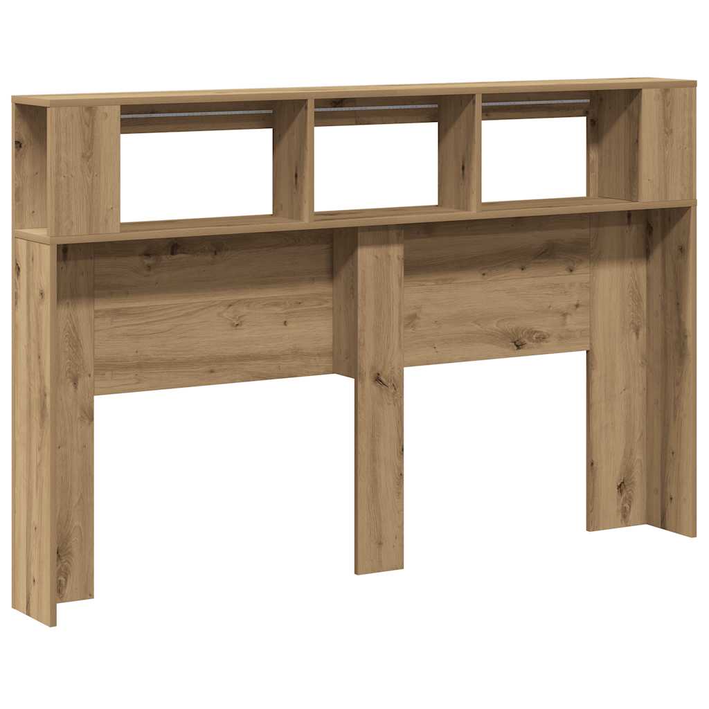 vidaXL LED Headboard Artisan Oak 160x18,5x103,5 cm Engineered Wood