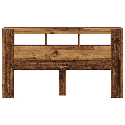 vidaXL LED Headboard Old Wood 180x18.5x103.5 cm Engineered Wood