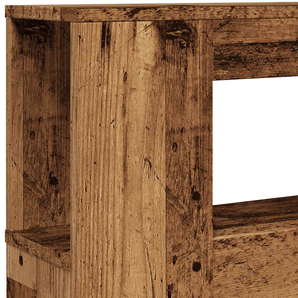 vidaXL LED Headboard Old Wood 180x18.5x103.5 cm Engineered Wood