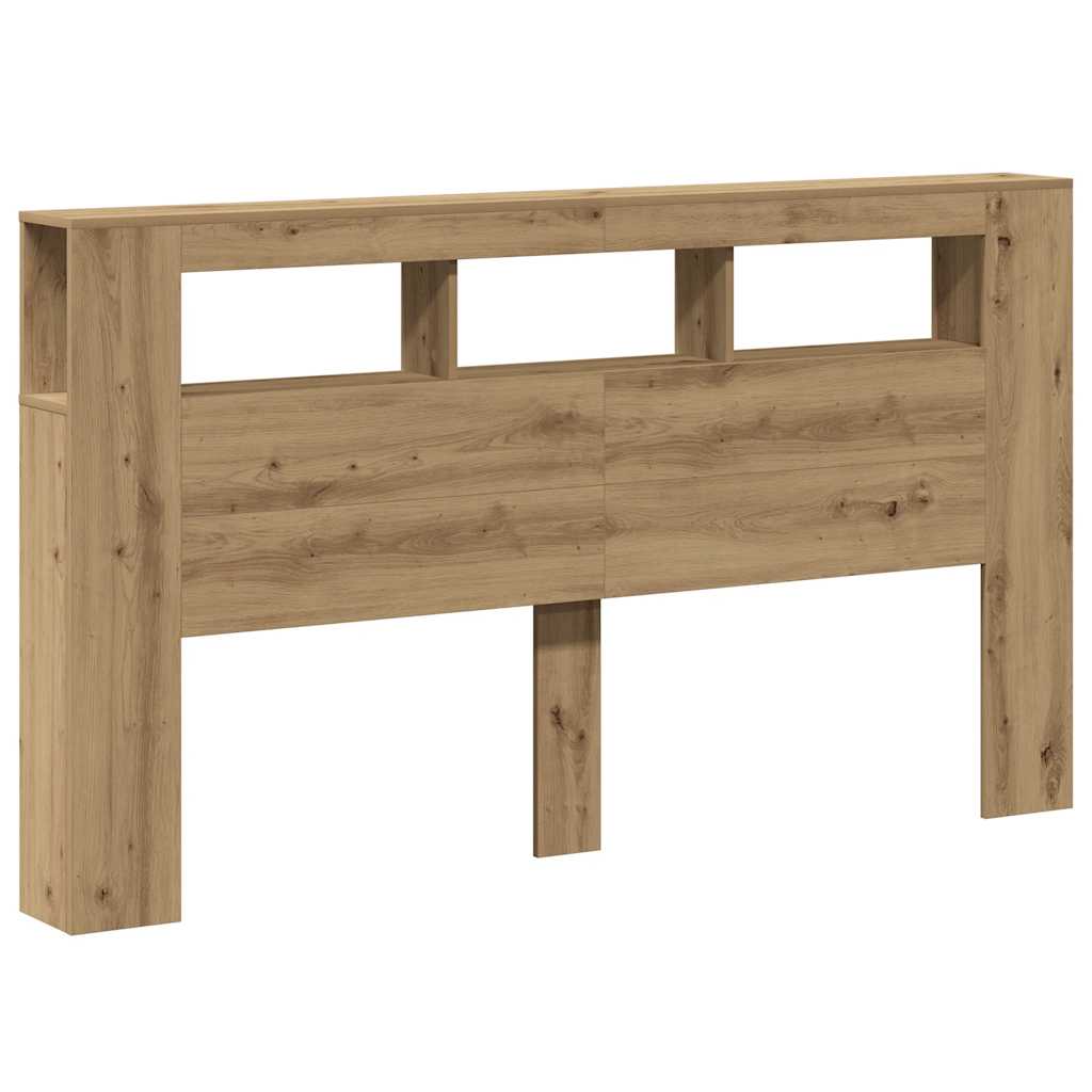 vidaXL LED Headboard Artisan Oak 180x18,5x103,5 cm Engineered Wood