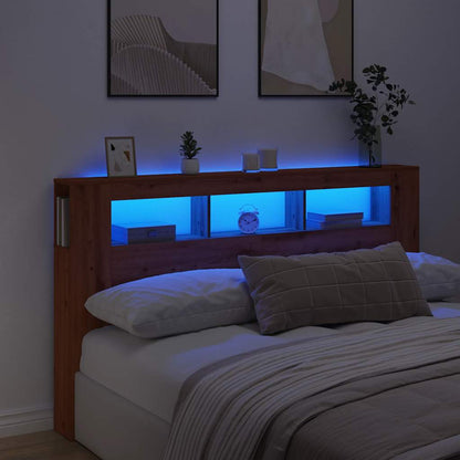 vidaXL LED Headboard Artisan Oak 180x18,5x103,5 cm Engineered Wood