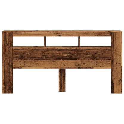 vidaXL LED Headboard Old Wood 200x18,5x103,5 cm Engineered Wood