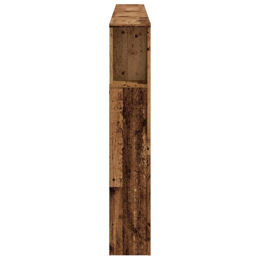 vidaXL LED Headboard Old Wood 200x18,5x103,5 cm Engineered Wood