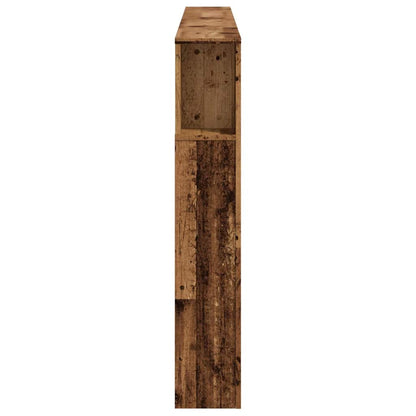 vidaXL LED Headboard Old Wood 200x18,5x103,5 cm Engineered Wood