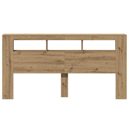 vidaXL LED Headboard Artisan Oak 200x18,5x103,5 cm Engineered Wood