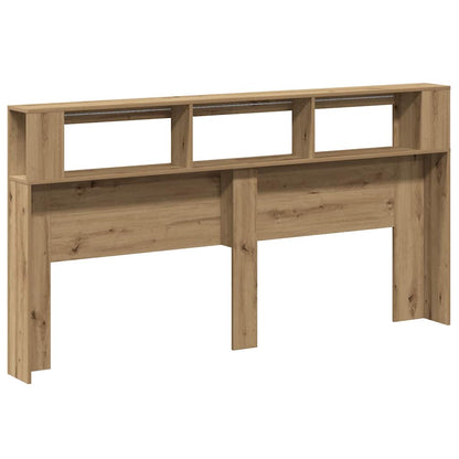 vidaXL LED Headboard Artisan Oak 200x18,5x103,5 cm Engineered Wood