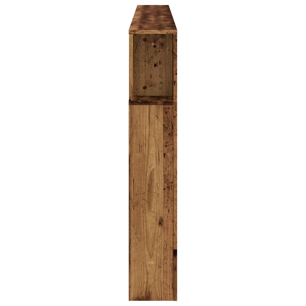 vidaXL LED Headboard Old Wood 220x18,5x103,5 cm Engineered Wood