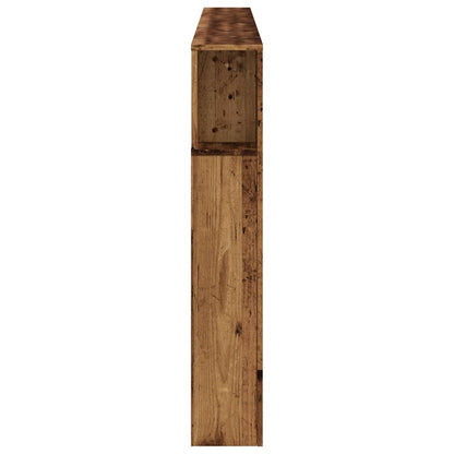 vidaXL LED Headboard Old Wood 220x18,5x103,5 cm Engineered Wood