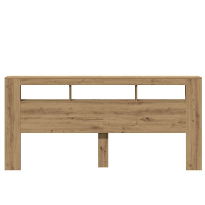 vidaXL LED Headboard Artisan Oak 220x18,5x103,5 cm Engineered Wood