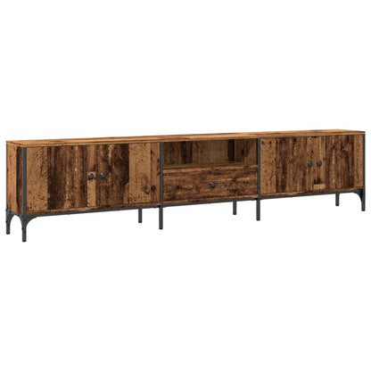 vidaXL TV Cabinet with Drawer Old Wood 200x25x44 cm Engineered Wood
