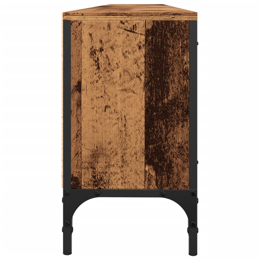 vidaXL TV Cabinet with Drawer Old Wood 200x25x44 cm Engineered Wood