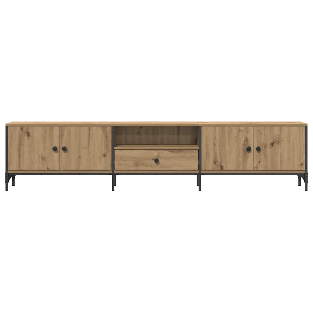 vidaXL TV Cabinet with Drawer Artisan Oak 200x25x44 cm Engineered Wood