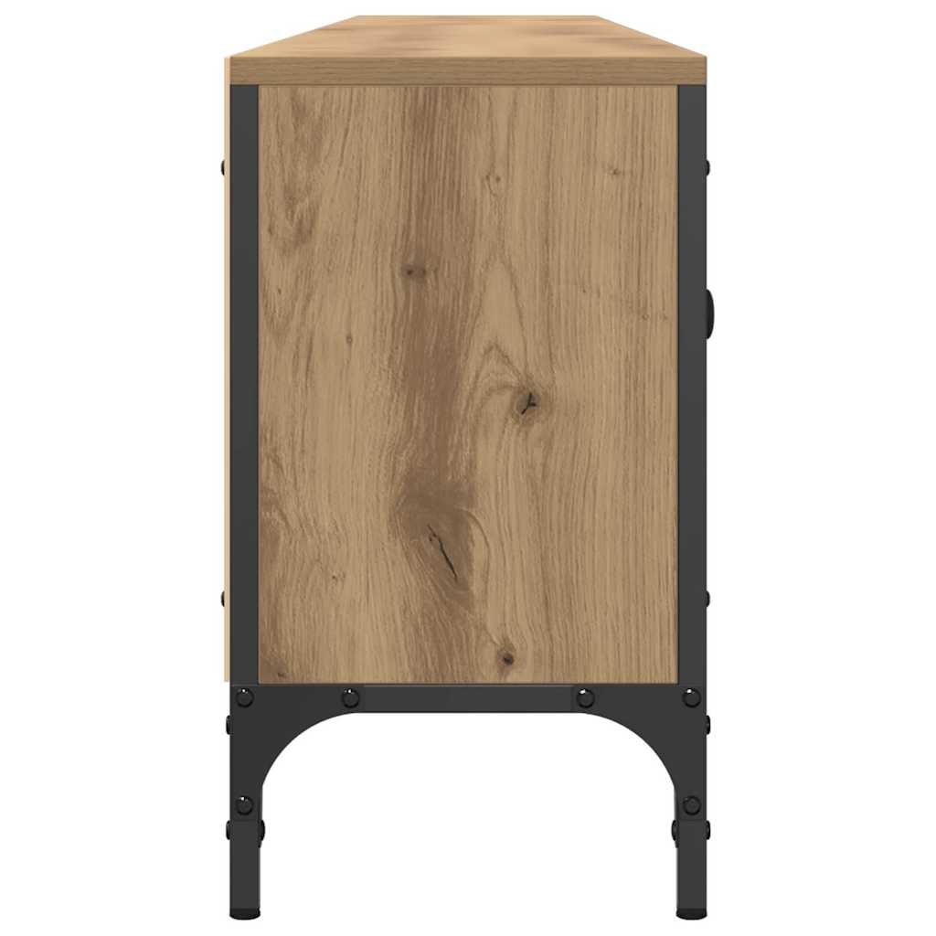 vidaXL TV Cabinet with Drawer Artisan Oak 200x25x44 cm Engineered Wood