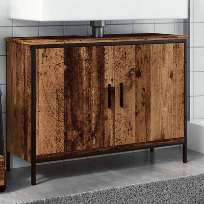 vidaXL Sink Cabinet Old Wood 80x30x60 cm Engineered Wood
