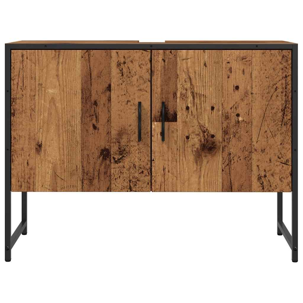 vidaXL Bathroom Sink Cabinet Old Wood 80x33x60 cm Engineered Wood