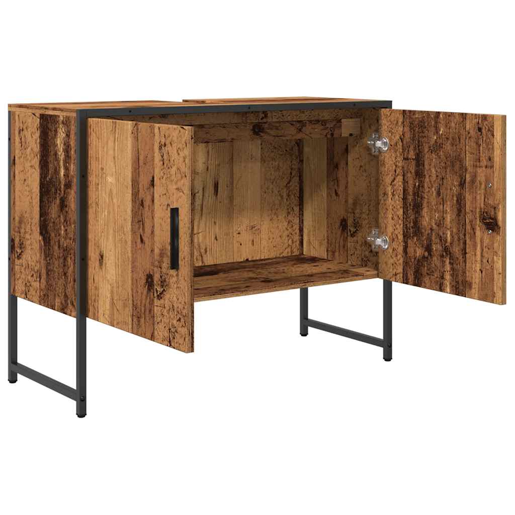 vidaXL Bathroom Sink Cabinet Old Wood 80x33x60 cm Engineered Wood