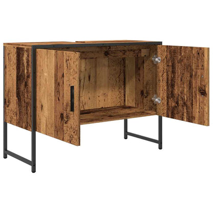 vidaXL Bathroom Sink Cabinet Old Wood 80x33x60 cm Engineered Wood