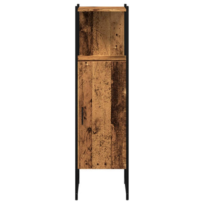 vidaXL Bathroom Cabinet Old Wood 33x33x120,5 cm Engineered Wood