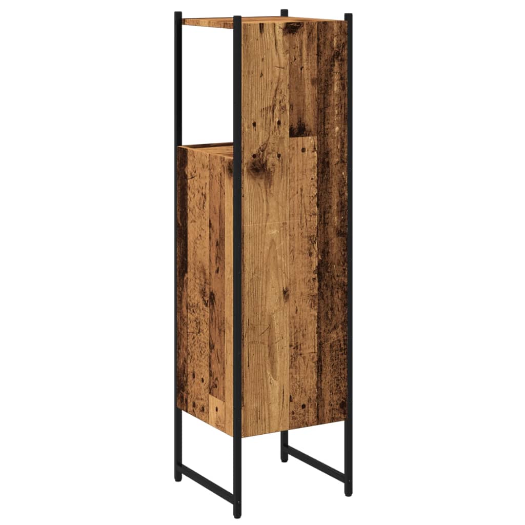 vidaXL Bathroom Cabinet Old Wood 33x33x120,5 cm Engineered Wood