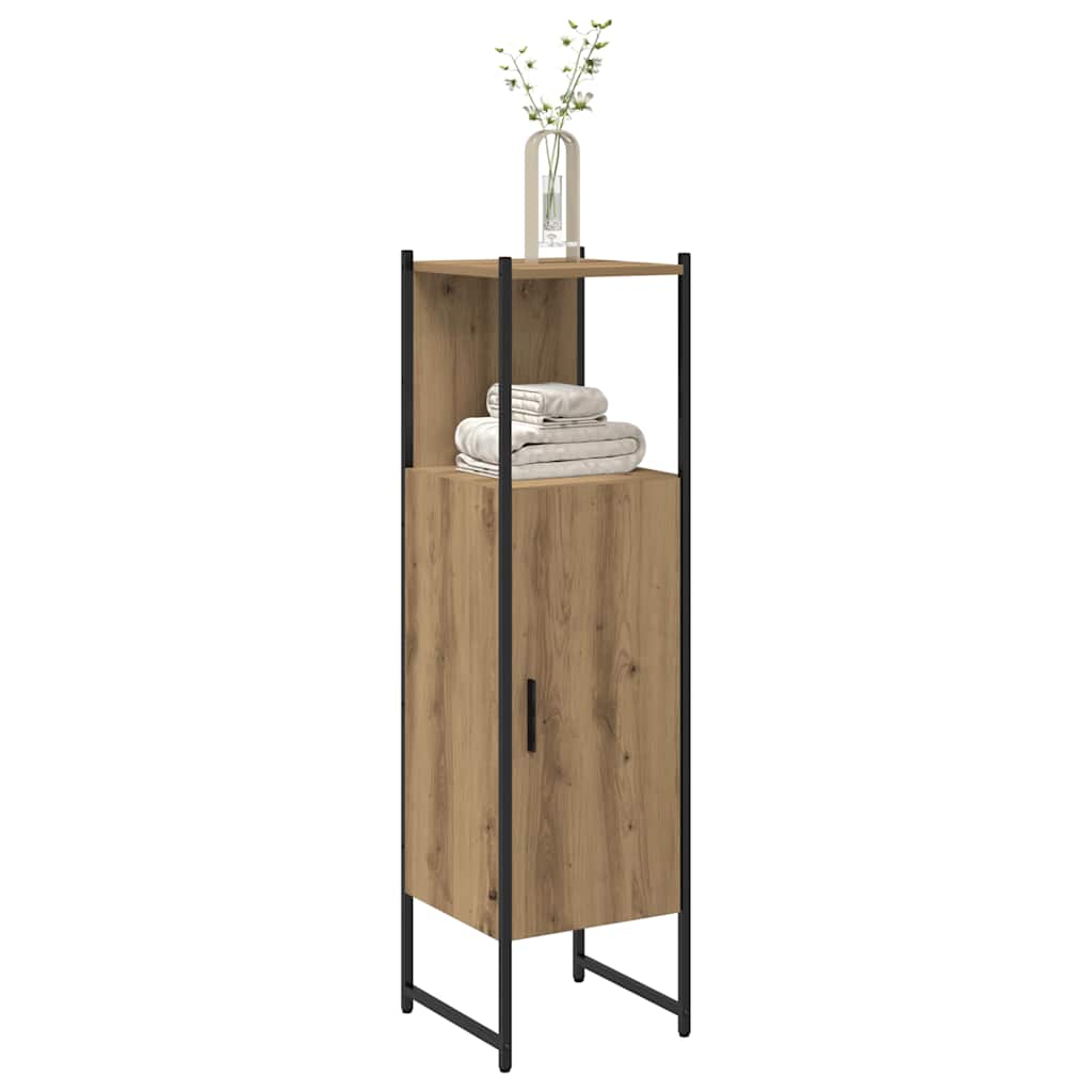vidaXL Bathroom Cabinet Artisan Oak 33x33x120.5 cm Engineered Wood