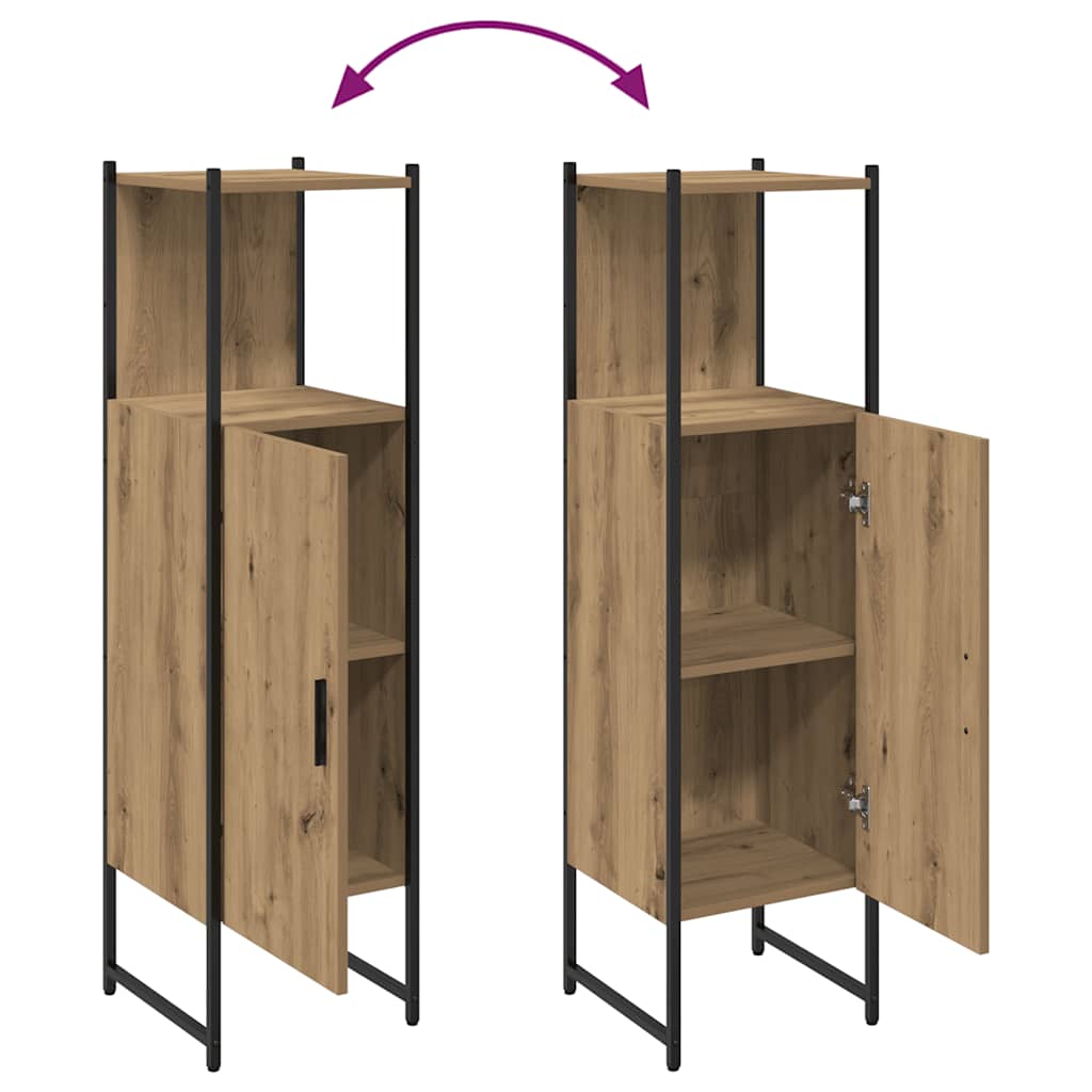 vidaXL Bathroom Cabinet Artisan Oak 33x33x120.5 cm Engineered Wood