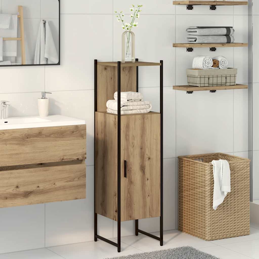 vidaXL Bathroom Cabinet Artisan Oak 33x33x120.5 cm Engineered Wood