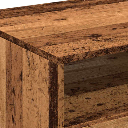vidaXL Coffee Table with LED Lights Old Wood 90x49x40 cm