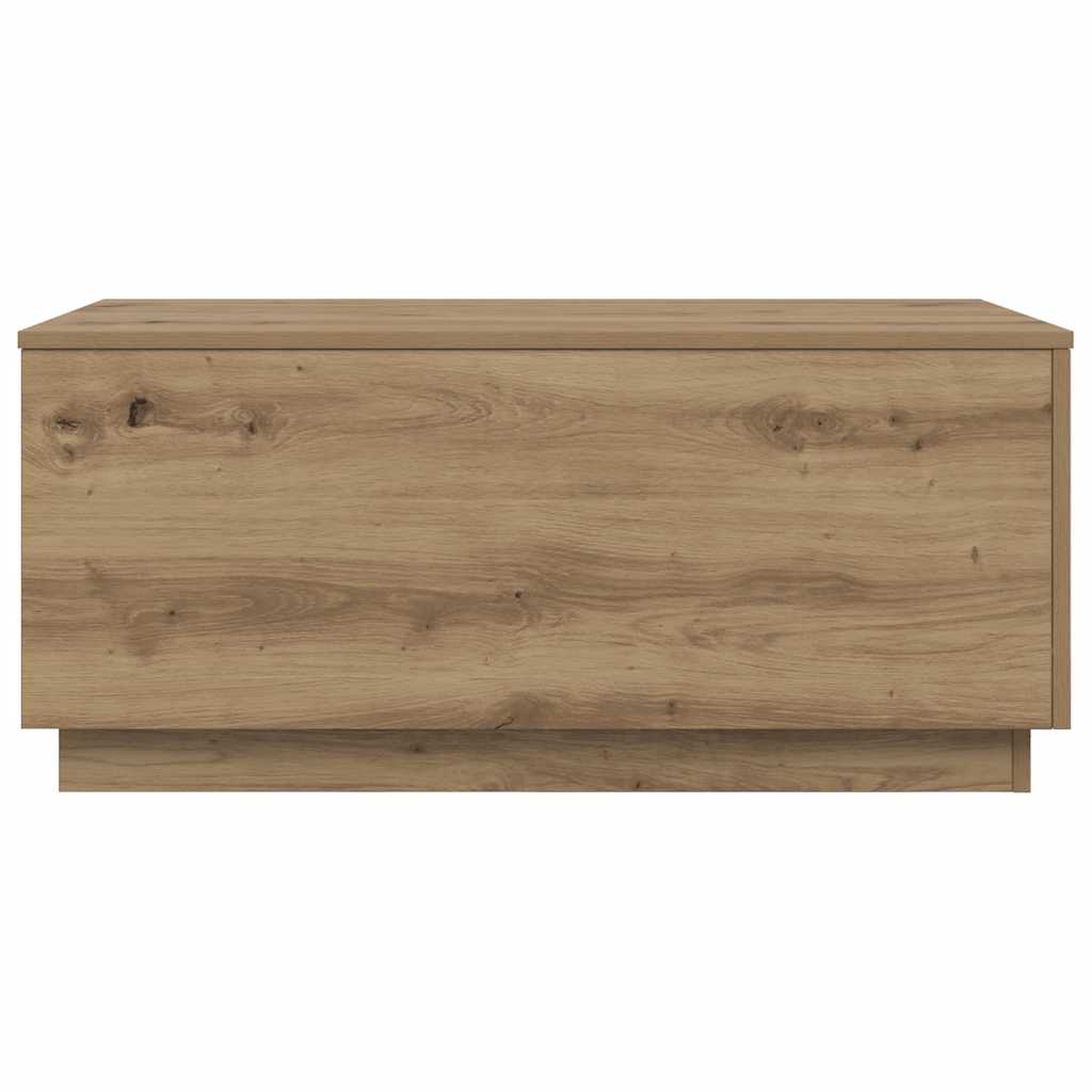 vidaXL Coffee Table with LED Lights Artisan Oak 90x50x40 cm