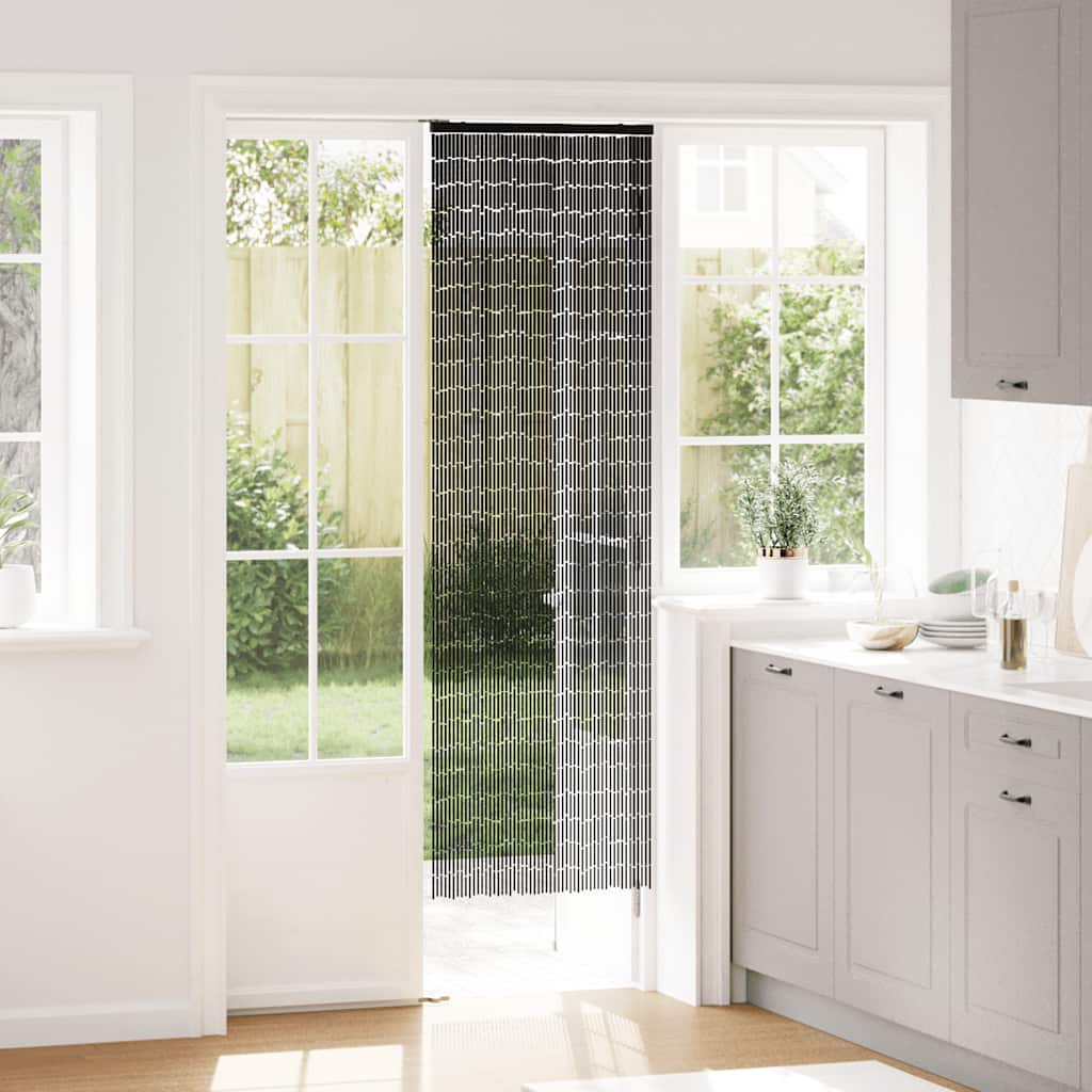 vidaXL Insect Door Curtain Dark Grey 56x185 cm Bamboo