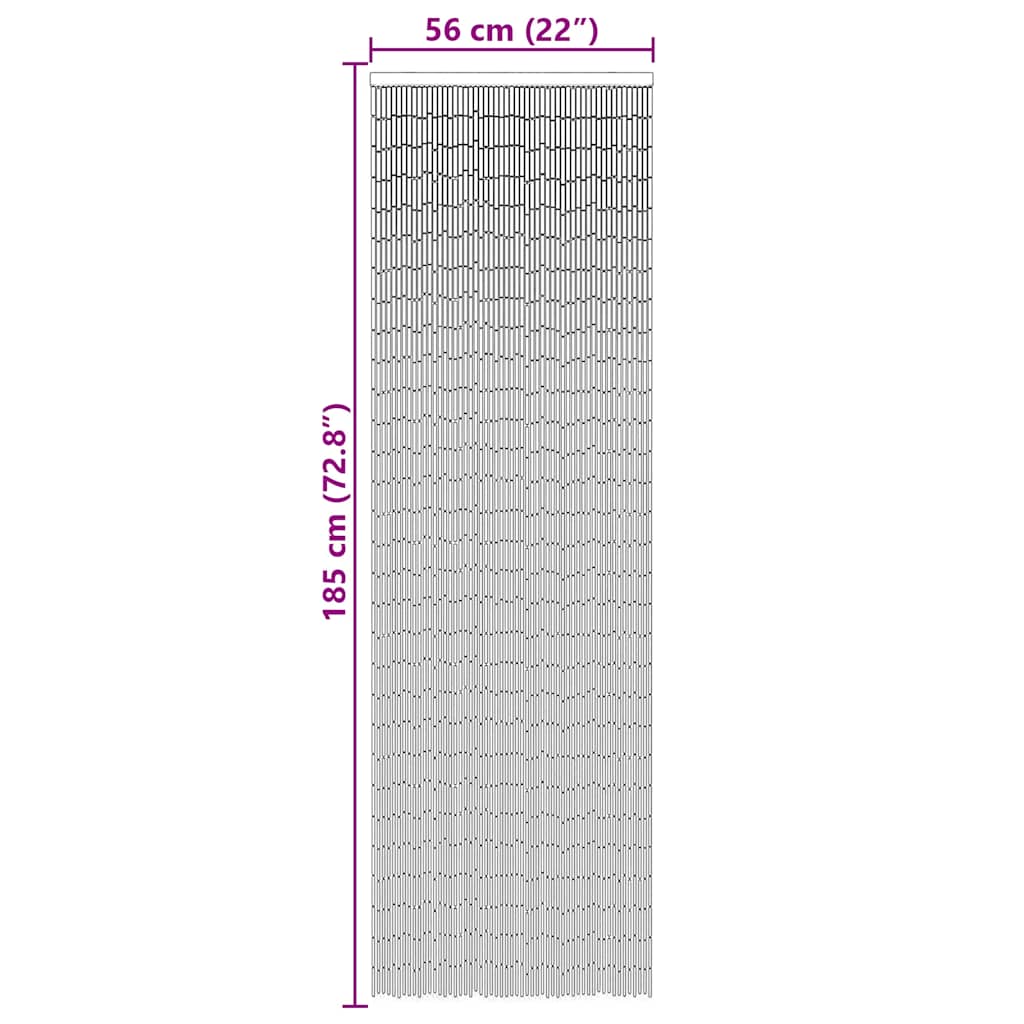 vidaXL Insect Door Curtain Dark Grey 56x185 cm Bamboo