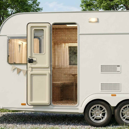 vidaXL Insect Door Curtain for Campervan Dark Grey 56x185 cm Bamboo